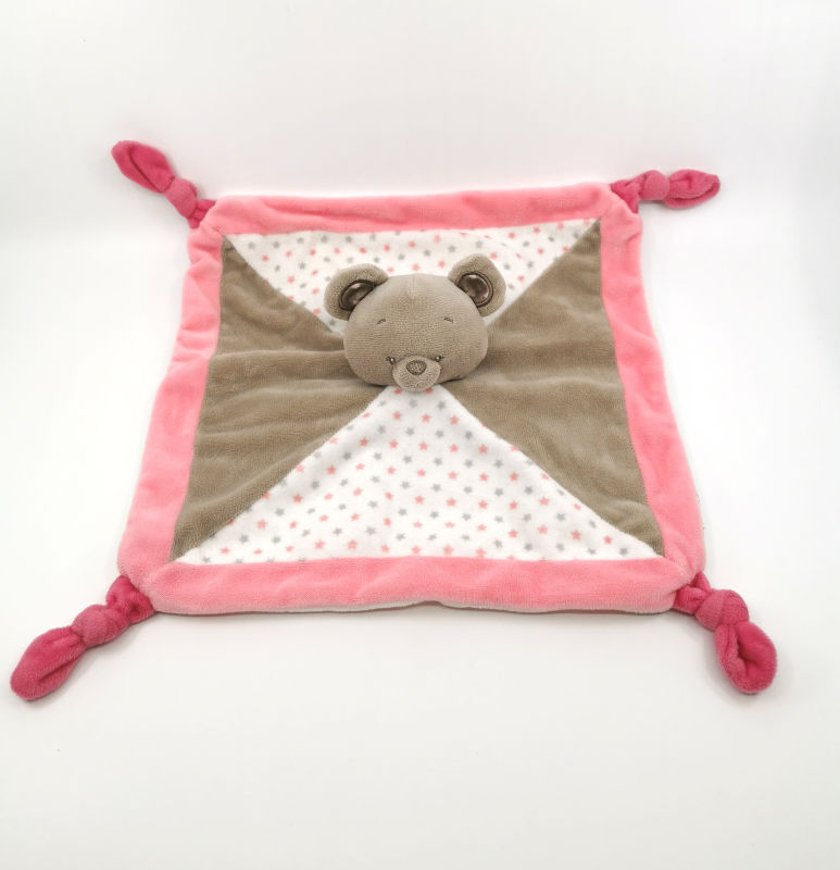  comforter bear pink brown star 30 cm 